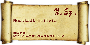 Neustadt Szilvia névjegykártya